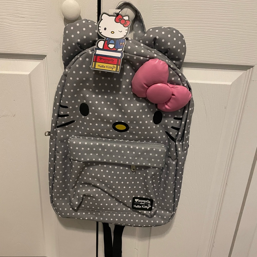 Hello Kitty x Loungefly Kawaii Backpack Sanrio Grey Polka Dot